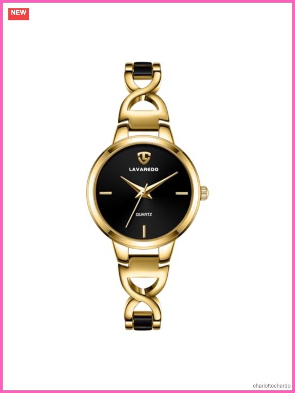 Elegant Dainty Gold Plated Stainless Steel Bracelet Watch Waterproof Gift